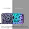 Fashion Luminous  long zipper wallet for women.Geometric rhombus cell phone wallet/multi-card credit card holder and coin purse 6