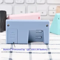 LR1130 Battery Powered Mini Desk Clock Date 12-Hour Time Display Portable Electronic Table LCD Clock for Travel Car Bedroom 4