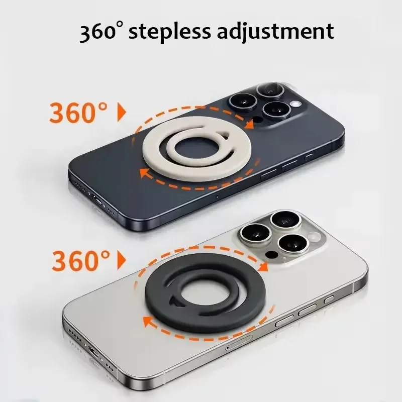 Enhanced Silicone Magnetic Finger Strap Phone Ring Holder - Universal Soft Grip and Stand