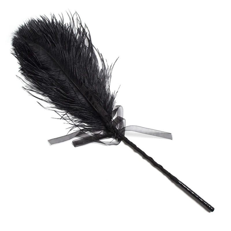 50CM Feather Spanking Paddle Horse Whip fo Horse Equestrian Riding,Cosplay Performance Props 5