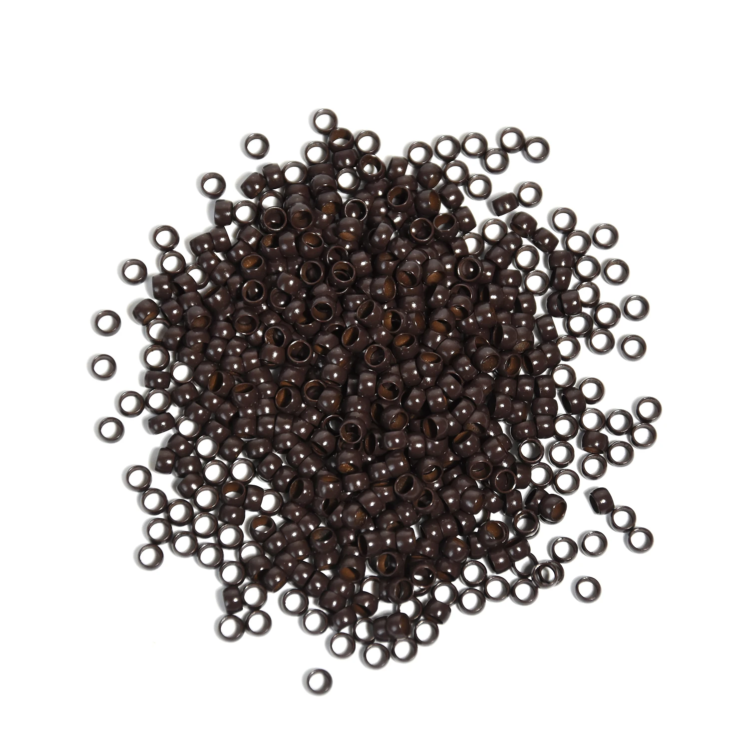 1000pcs 4.0X3.0X2.5mm 실리콘 헤어 연장 도구가 없는 마이크로 링 비즈 헤어 연장용 구리 링 비즈