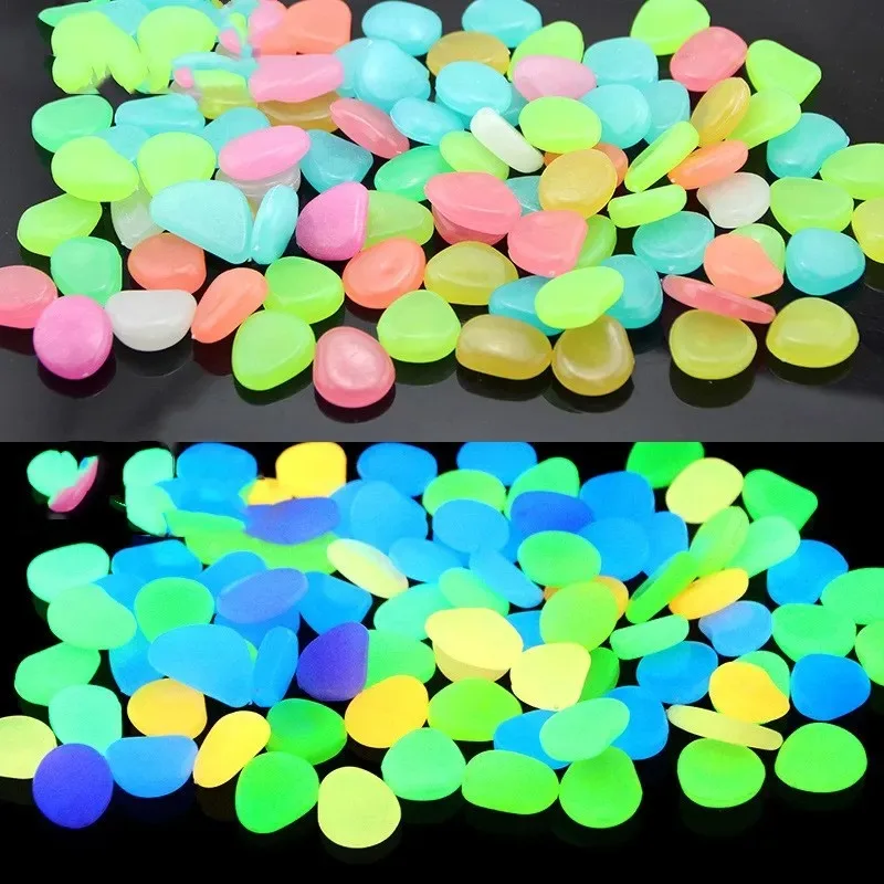 Popular Garden Luminous Glowing Stone Pebble Glow Walkways Garden Path Patio Lawn Decor in The Dark Garden Glow Stones