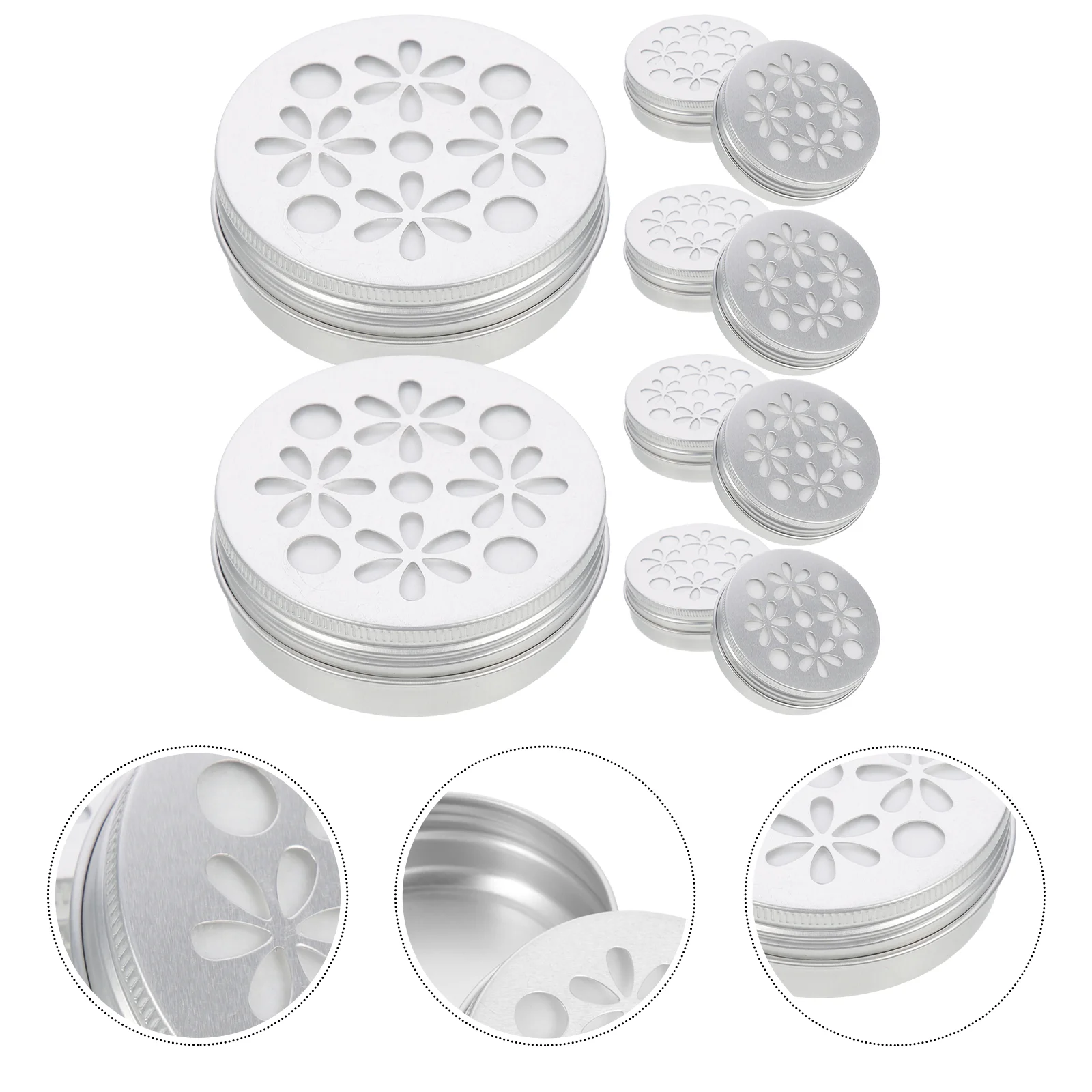 

Sewacc Aluminum Tea Lights Cups 10Pcs 60Ml Metal Tealight Tins Containers Diy Empty Scented Candle Cup Hollow Lids Holiday