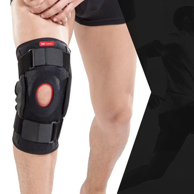 Genouillère réglable articulée, Support de genou avec stabilisateurs  latéraux, cadrans de verrouillage pour la douleur du genou, arthrite,  déchirure du ménisque - AliExpress