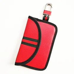 Anti - Theft Key Fob Protection Pouch - Signal Blocking Faraday Bag for Remote Entry Security (Red)