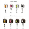 Birdhouse Keychain House Nest Wall Hook Holders Hanger Creative Bird Whistle Storage Box Sparrow  Key Chain Ring Rack Organize 5