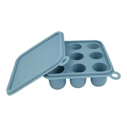 Silicone Baby Food Freezer Tray with Lid - Multi - Use Food Storage and Popsicle Molds (Ether)