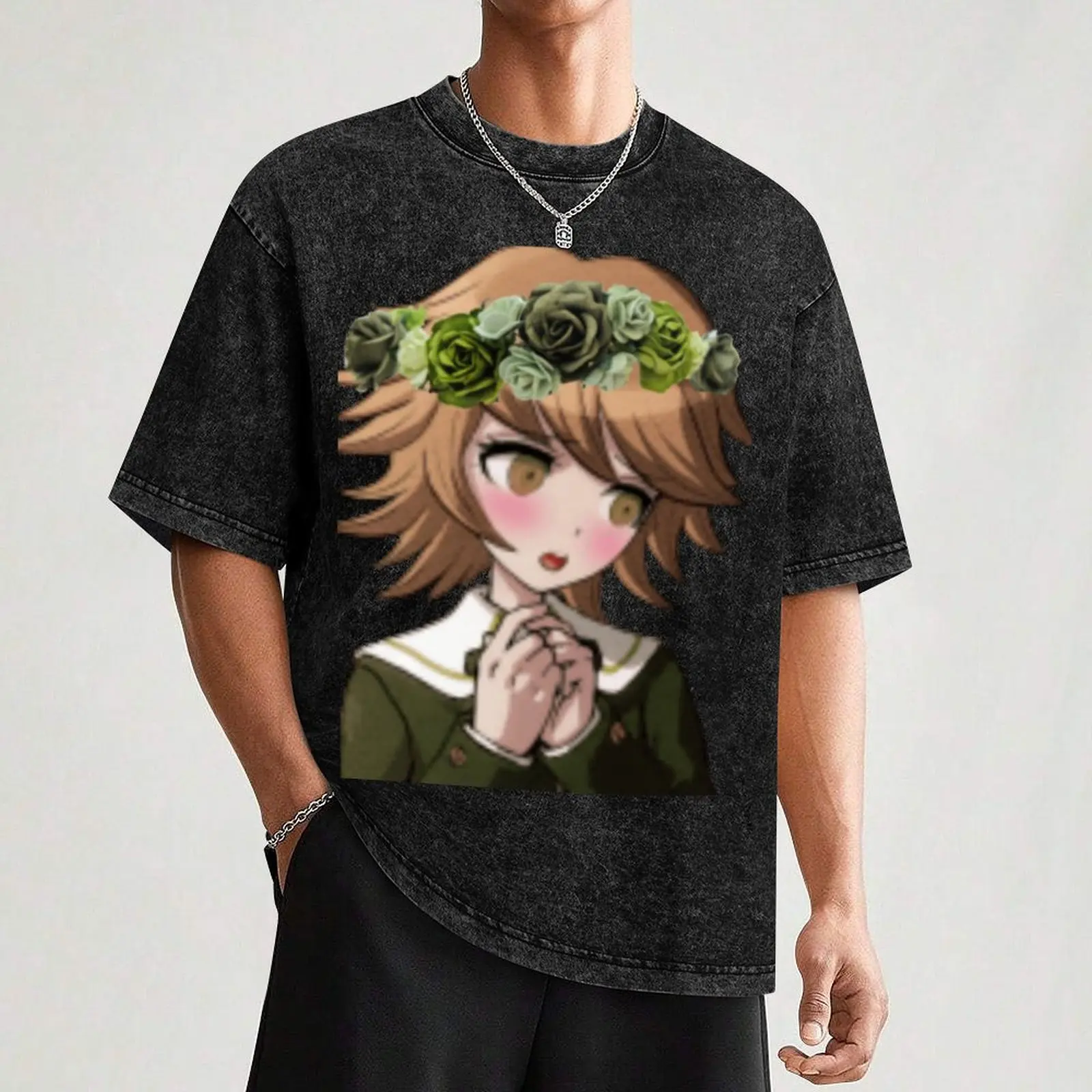 Danganronpa Chihiro Fujisaki With Flower Crown PTTT1604 Washed T-Shirt 5 - Danganronpa Merch Sf47bfd1fb47c4ce8adcdbc39d208a576b - Danganronpa Merch