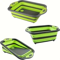 Portable Space Saving Basin with Built-in Sink and Storage Function - Perfect for Outdoor Camping Travel Home Folding Basin 3