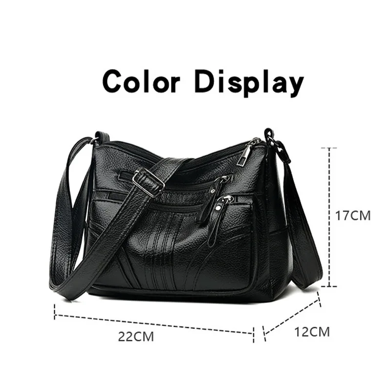 large capacity shoulder bag 2023 new women PU soft leather texture casual small square bag hand-held mother's bag