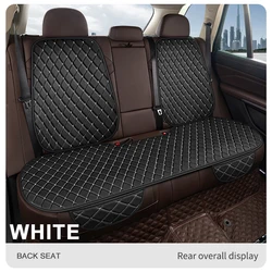 AUTOMECHANIST Premium PU Leather Car Seat Covers - Breathable, All - Season Protection (Rear White)