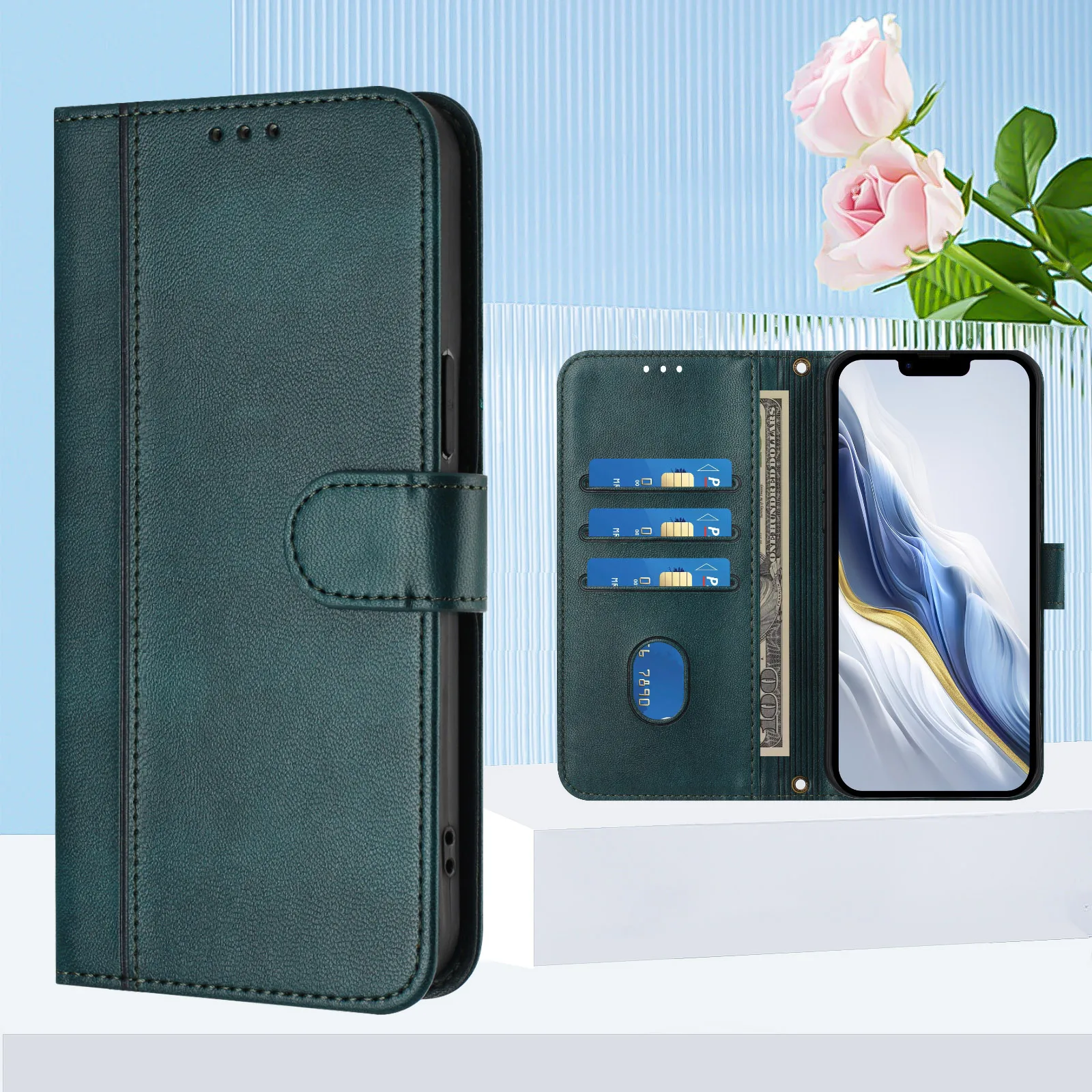 Vintage Leather Classic Wallet Flip Cover with Card Holder