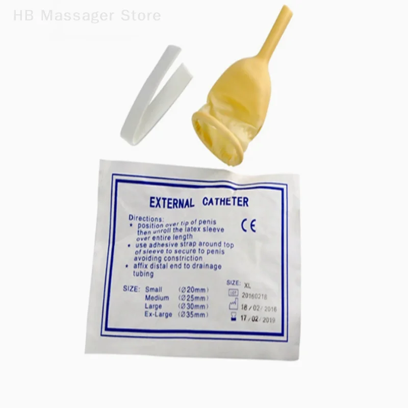 1pcs Male Condom Catheter Men's Urinal Disposable External Catheter Medical Sterilized Latex Urine Collection Sleeve 20/25/30mm