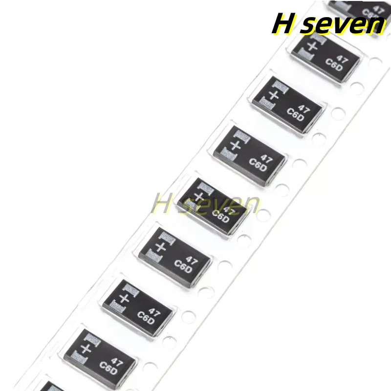 

10pcs 7343 D Type Low ESR 16TQC47MYFD 16V 47uF SMD Polymer Tantalum Capacitor