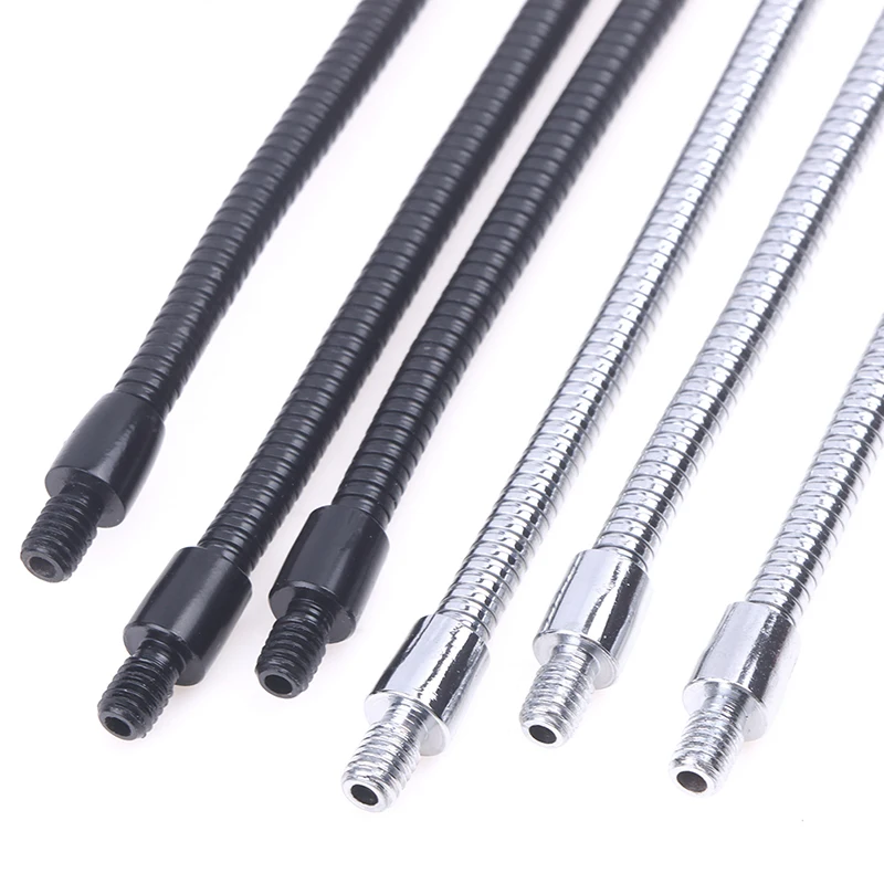 1PC Iron 10/20/30/40cm LED M4 Black Silver Microphone Positioning Hose Two External Teeth M4 Flexible Snake Tube