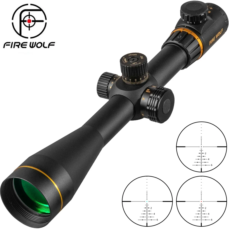 

FIRE WOLF 5-15X50 SF Golden Hunting Optics Riflescope Zoom Cross Side Parallax Tactical Scopes Rifle Scope For Airsoft Sniper
