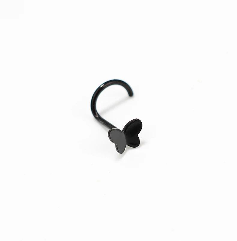 Single Gem End 316L Surgical Steel Nose Ring – Glamore