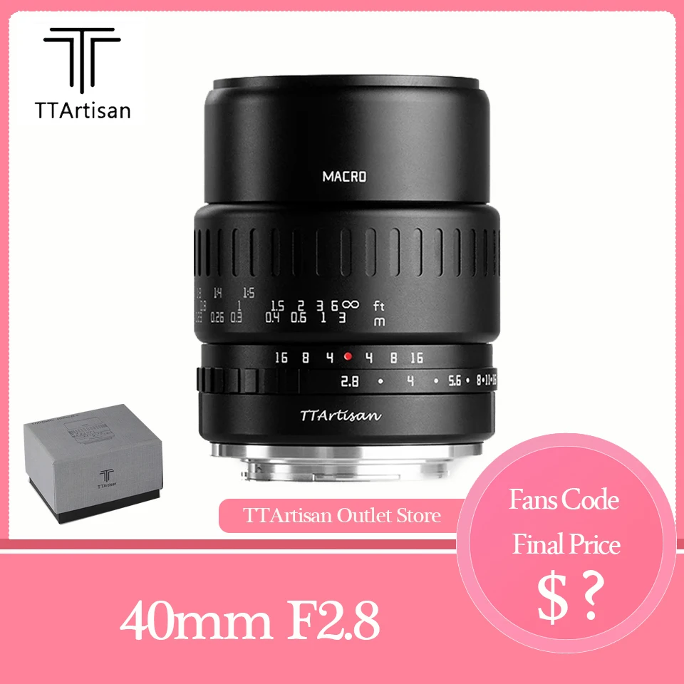 Ttartisan Apsc40mm F2.8 Macro Camera Lens For Insects Jewwlry Portrait