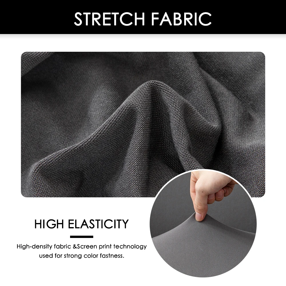Elastic Single Sofa Covers Home Bar Counter Hotel Stretch Spandex Sofa Slipcovers for Living Room Soild Color 1 Seater Couch 3