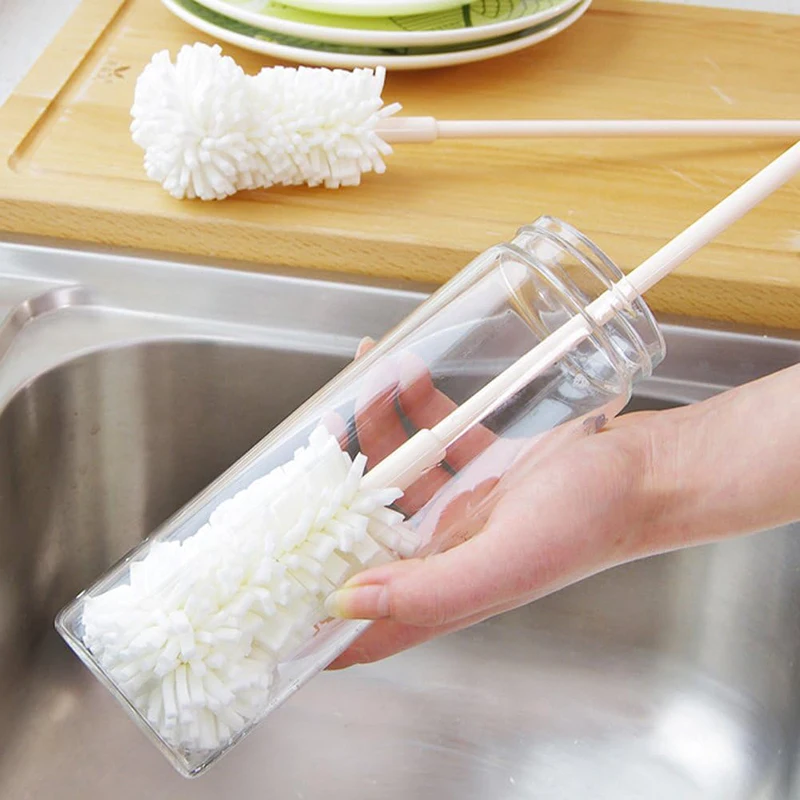 Long Handle Cup Brush Household Cup Wash Brush To Remove Tea Stains Clean Non-Dead Sponge Brush Baby Bottle Brush 1