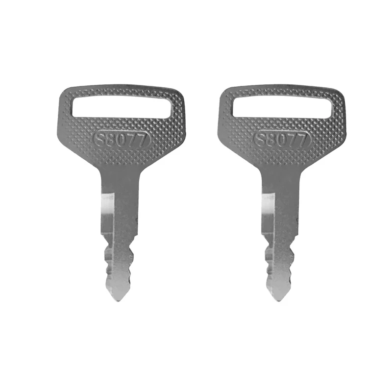 2Pcs Ignition Keys 36919-75190 3691975190 S8077 Compatible with Kubota Tractor L Series L3600DT L4200DT L4200F M Series M100XDC