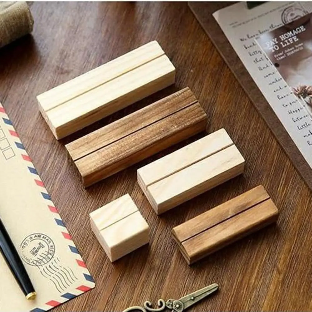 Wedding Events Table Number Wooden Sign Decoration Note Holder Display Stand Place Card Holder card holder,photo card holder,desk card holder,card display stand,postcard holder,coin display stand,acrylic sign holder,sticky note holder,price display stand,magazine display stand
