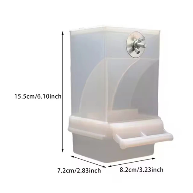 1PC Parrot Feeder Anti-Spill Transparent Bird Food Box Clear Feeding Device for Parrots Durable Bird Feeding Box 5