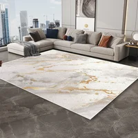Nordic Marble Style Carpet for Living Room Decoration Home Sofa Area Non-slip Golden Rugs 200x300 Office Hall Washable Floor Mat 1