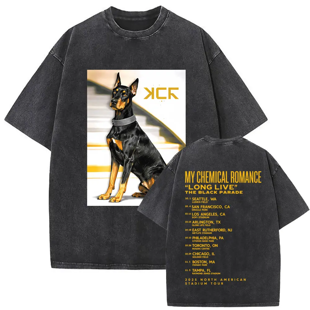 Gewaschenes Vintage My Chemical Romance Long Live The Black Parade Tour T-Shirt für Männer und Frauen, Retro Punk Emo Rock Band T-Shirt