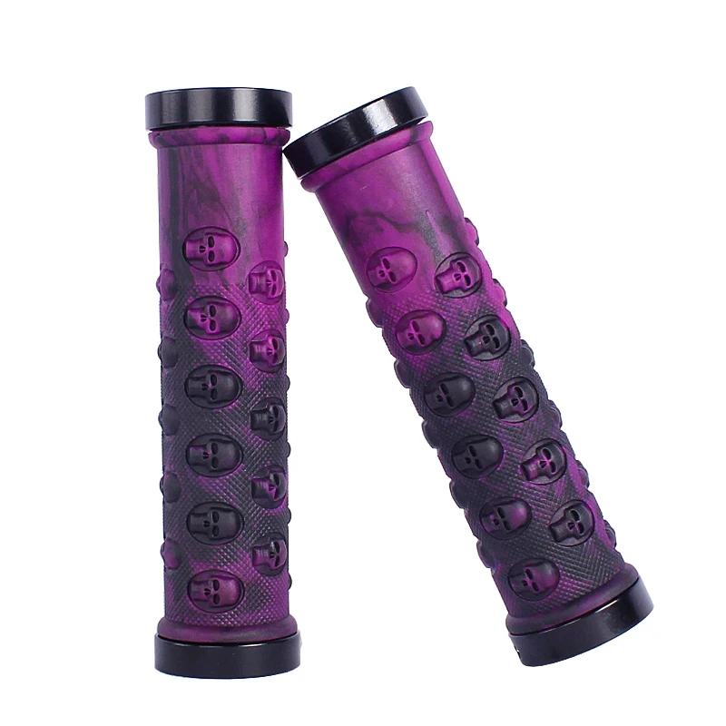 Mountain bike anti slip handle cover shock-absorbing handle aluminum alloy locking rubber handle cover flying bike handle cover