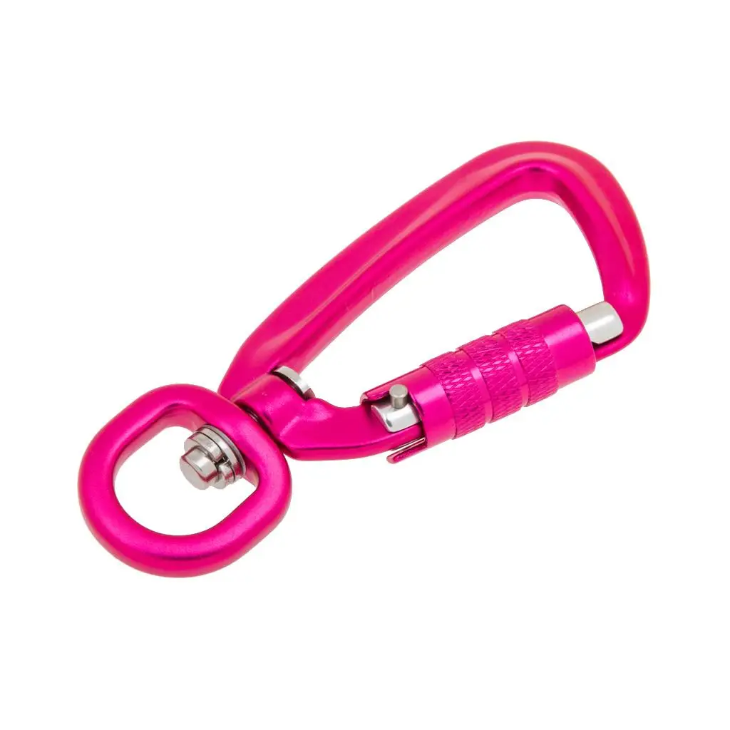 500KG Auto Locking Carabiner Rotating Ring Outdoor Keychain Hook Carabiner Climbing for Outdoor Mountain Camping 5