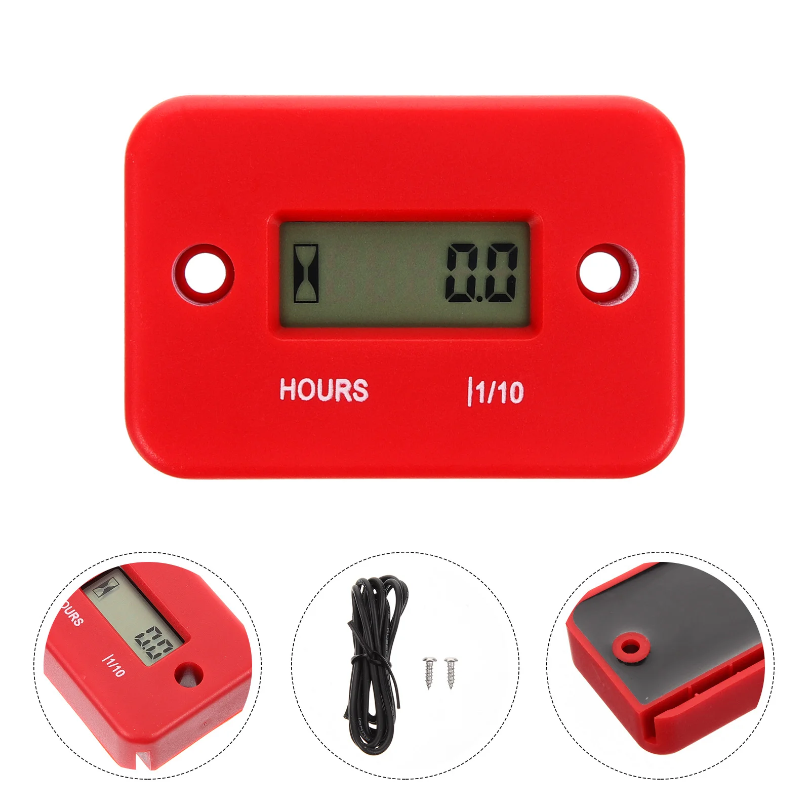 Motorcycle Tachometer Marine Dirt Bike Rpm Digital Speedometer for Abs Hour Meters Small Engines