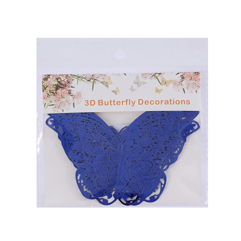 Symphony 3D Butterfly Hollow Out Wall Sticker DIY Home Cake Gift Decoration Party Patch label stickers