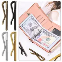 High Quality Durable Simple Metal Money Clip Bifold Bar Wallet Spring Clamp Cash Holder Replace Parts Spring Clamp Bag Accessory 1