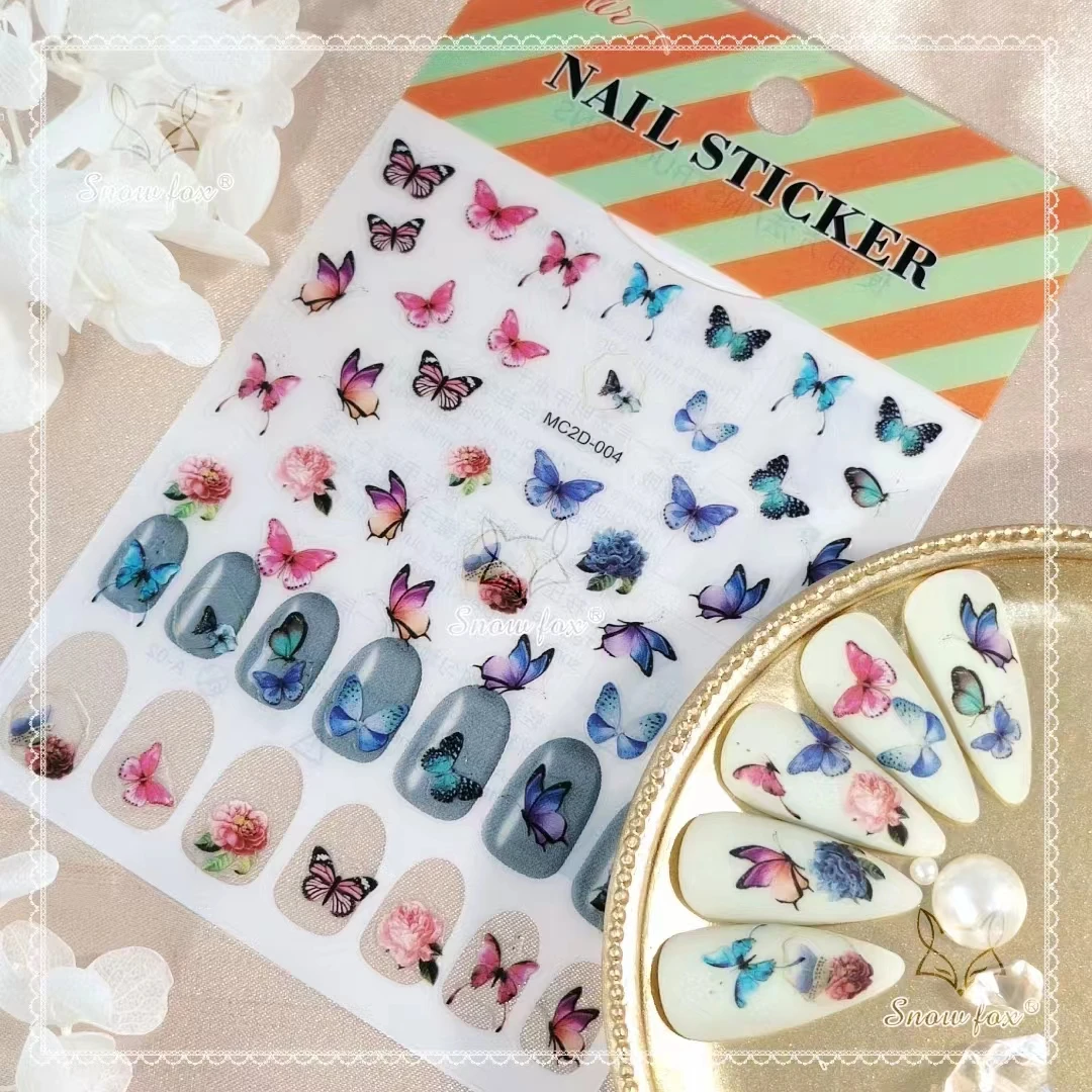 Natale Nail Decoration Art Series Simple Fashion Butterfly Flower Nail Decoration Stickers Star Garden Art Nail Paste