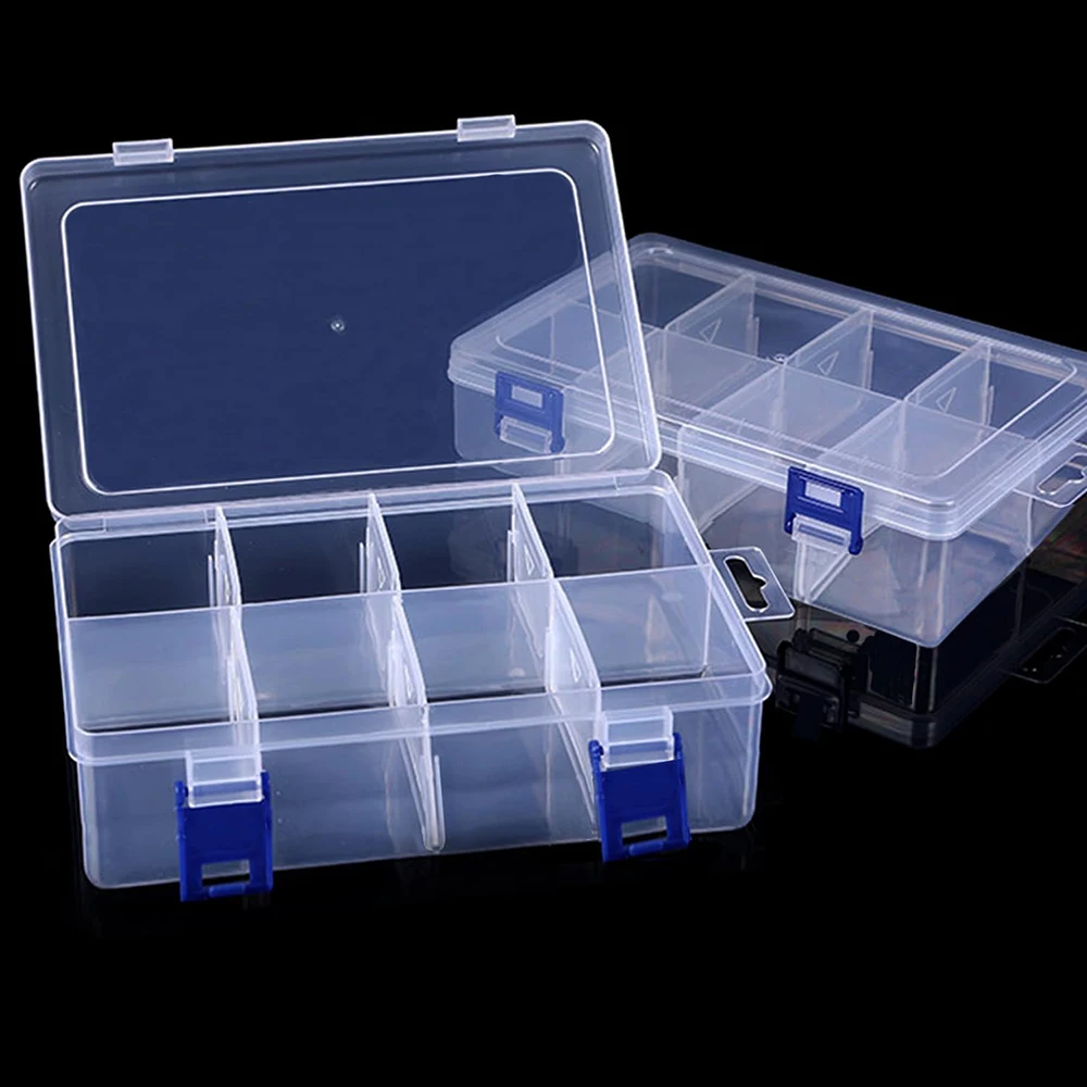 Adjustable Tools Storage Box 8 Grids Compartment Plastic Organizer Screw Holder Case 2013.54.5cm for Pill Hardware Tool tool storage box parts storage box plastic tool box storage organizer box parts organizer