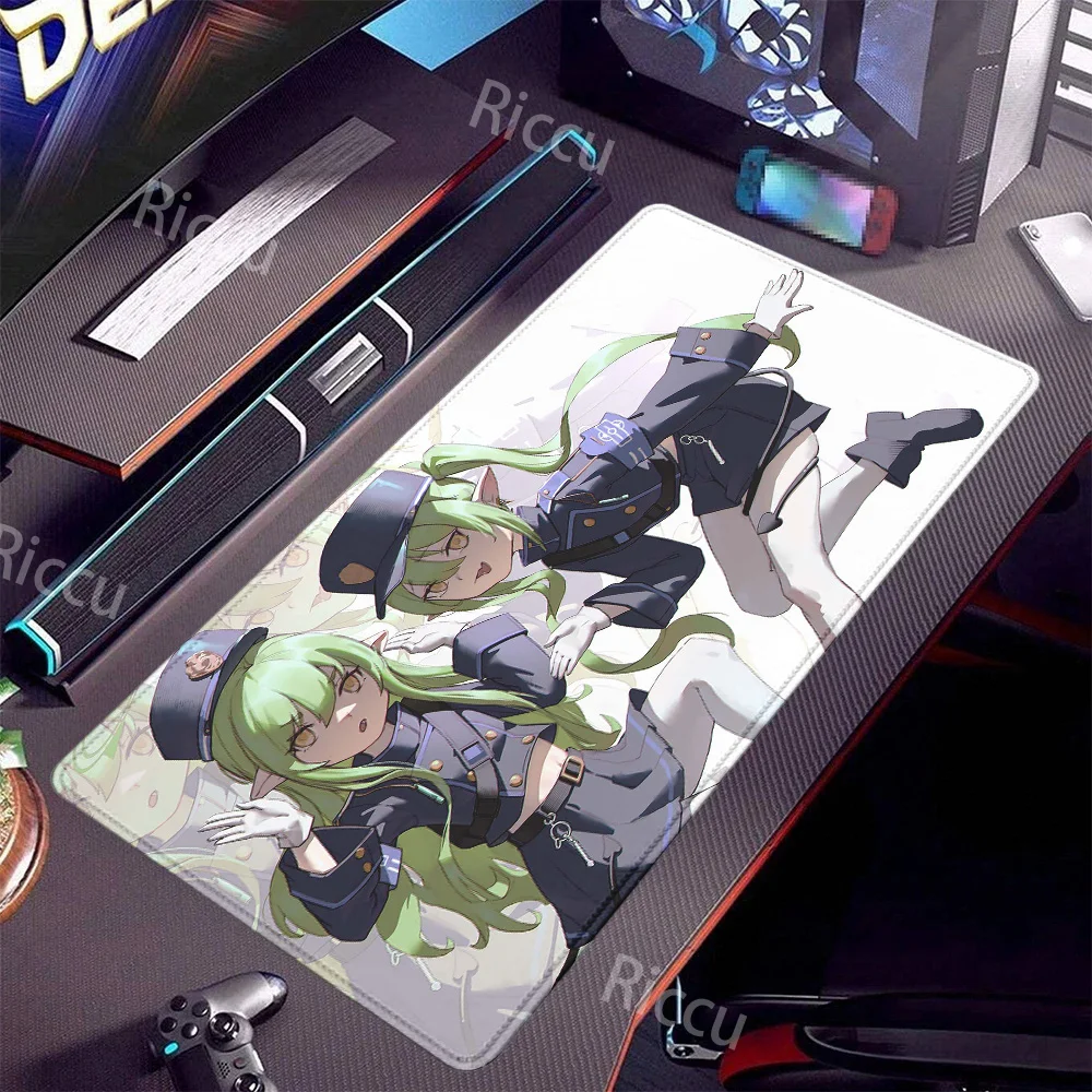Blue Archive Tachibana Twins Mauspad Beliebte große Gamer XXL-Tastaturmatte Oni MouseMat 900 x 400 mm Gummi-Schreibtischunterlage GamingMousepad – Detail 5