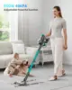Cleaner, 550W/45Kpa/60Mins Vacuum Cleaners for Home, Self-standing Stick Vacuum with LED Display, Rechargeable Cordless Vacuum, 2