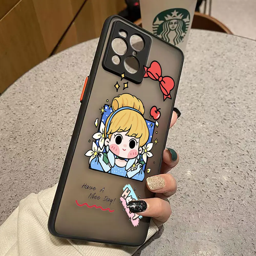 thumbnail image 1 of Funda mate para OPPO Realme 10 9 9I 8 8I 7 7I 6 5 FIND X3 X4 PRO 4G 5G Funda Coque Capa Funda carcasa dibujos animados Anime Blancanieves, 1 of 5