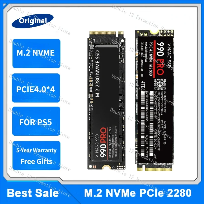 

New M2 Original 4TB 2TB M.2 SSD NVME SSD SATA hard drive 1TB NVMe PCIE 990 PRO internal hard drive for PS5 desktop/laptop/mac