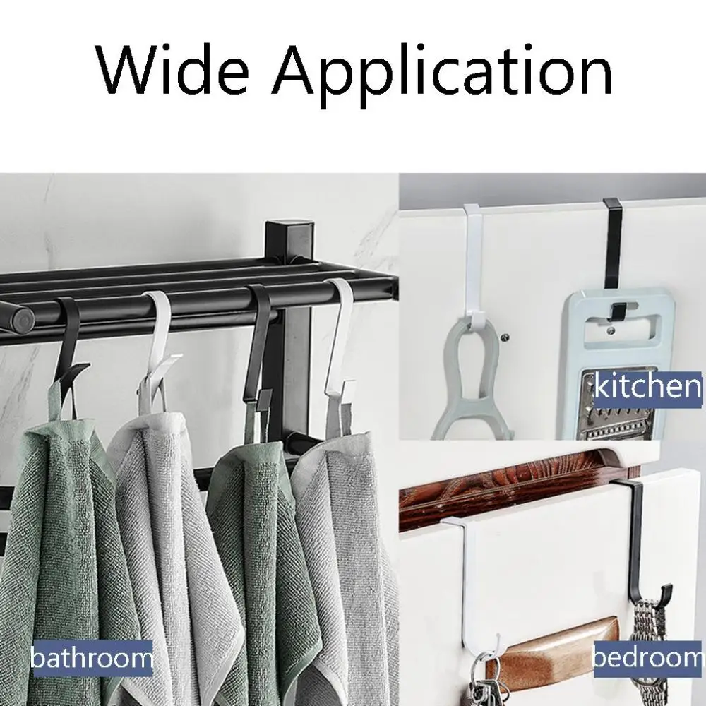 1 Pc Creative Multifunctional Hanging Rod Single Hook Space Aluminum Radiator Cabinet Door Back Hook Bathroom Towel Small