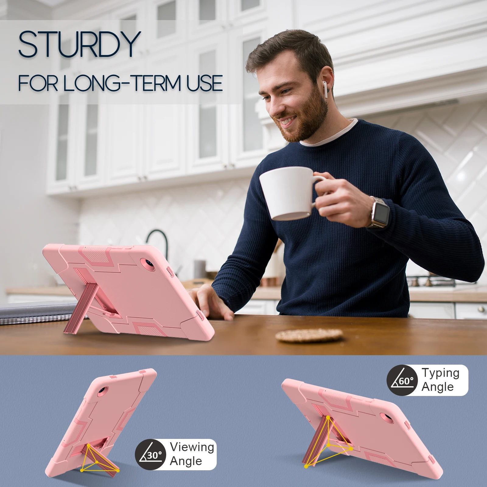 Heavy Duty Rugged Protective Tablet Case with Stand