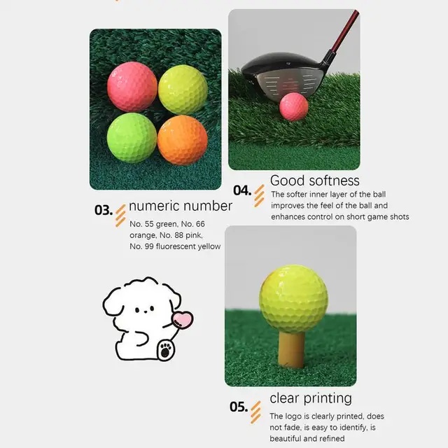Golf Balls For Backyard 12X Double Deck Ball Golf Match Balls Professional Golf Balls Double Layer Golf Ball High Performance 5