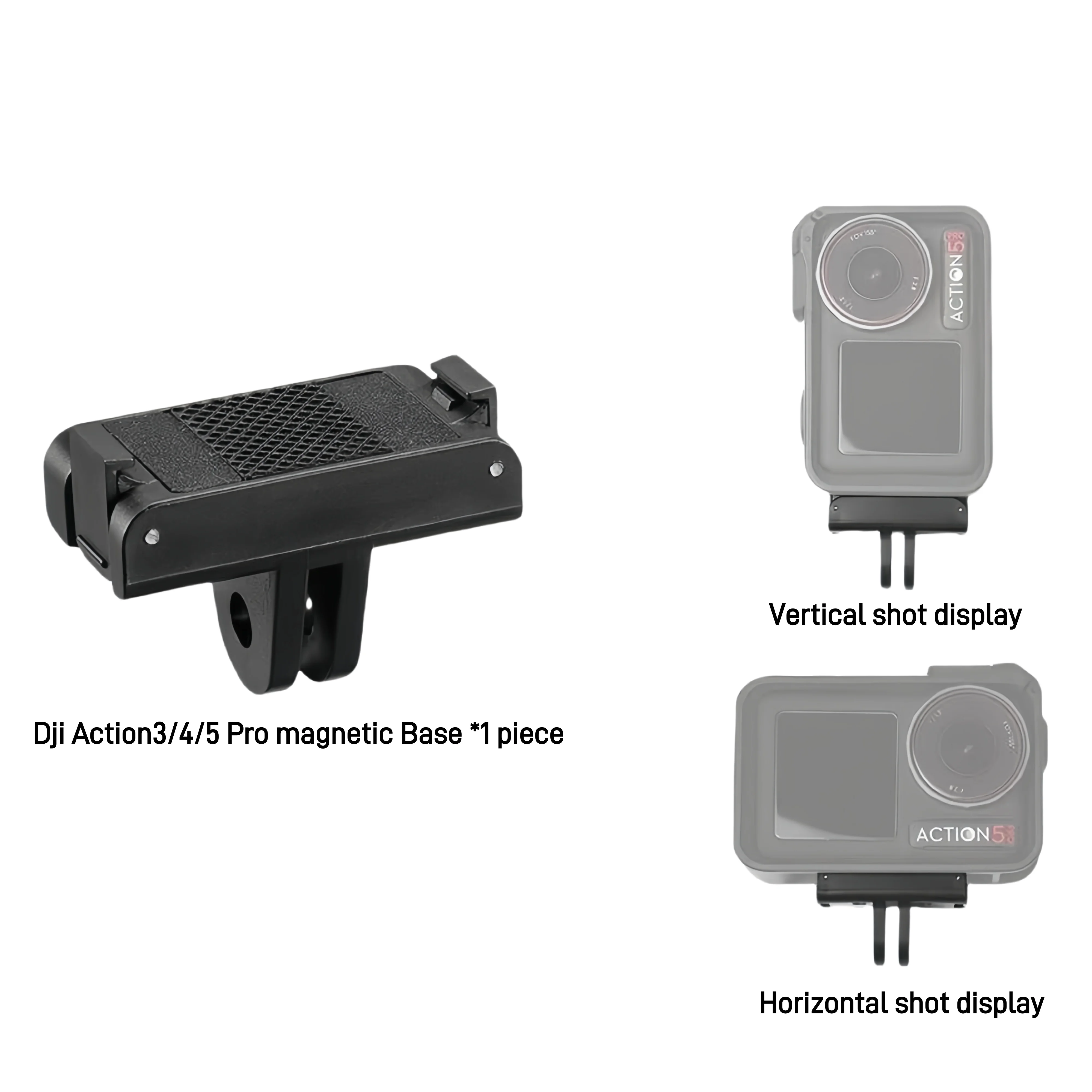 DJI 오스모 액션 5 4 3 마그네틱 어댑터 카메라 스탠드 베이스 퀵 릴리즈 마운트 고정 스탠드 DJI 오스모 액션 5 프로 액세서리