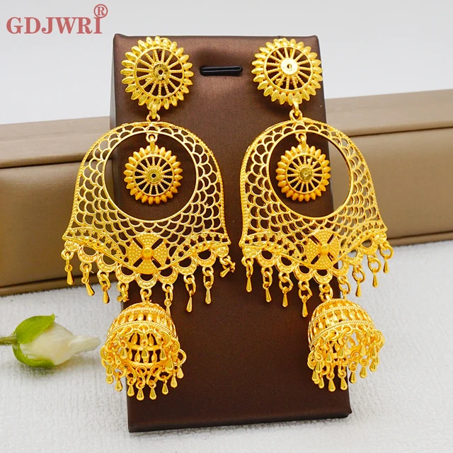 Showroom of Large round gold earrings | Jewelxy - 186564