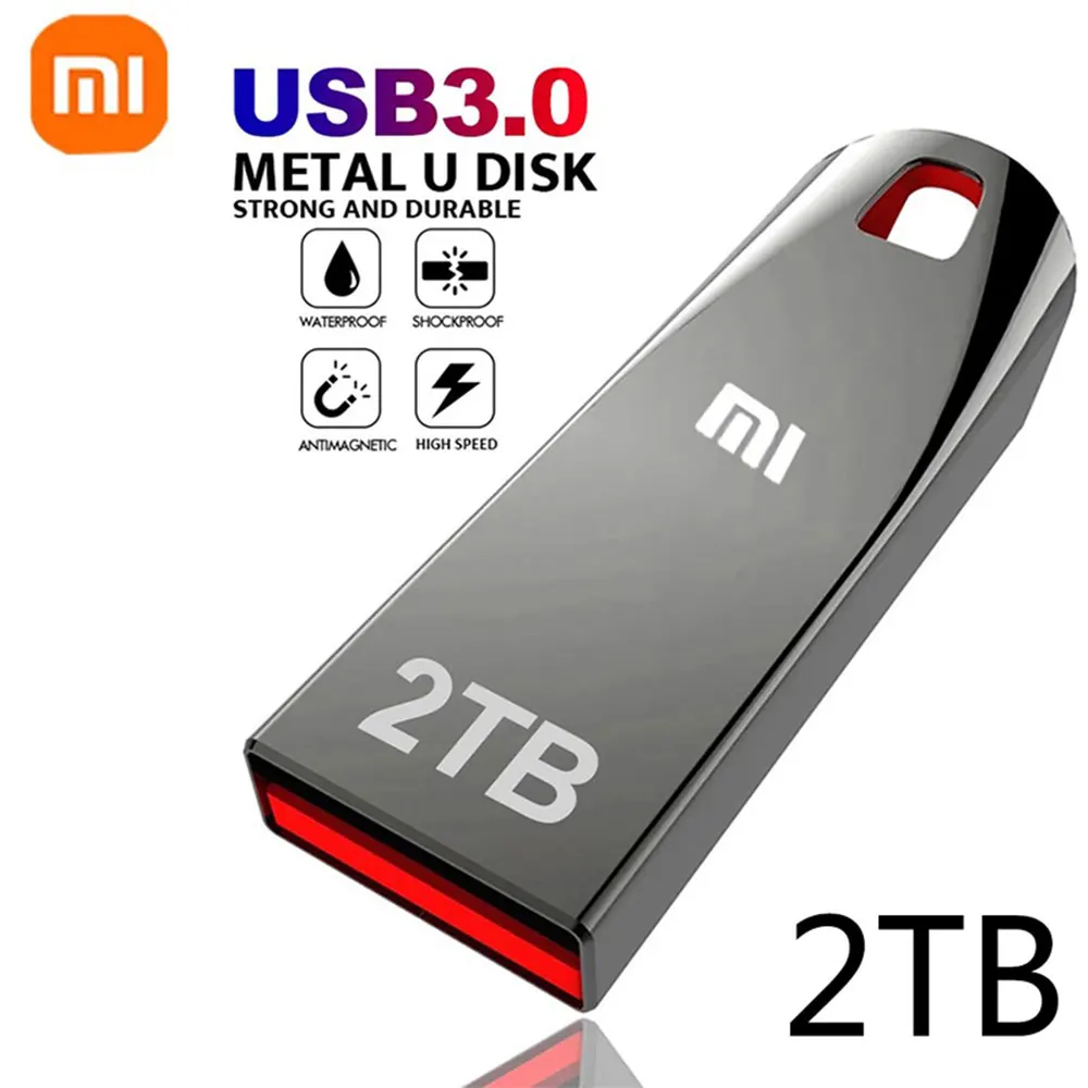 Xiaomi 2TB Metal Usb 3.0 Flash Drives High Speed Pendrive 1TB 512GB Usb Drive Portable SSD Memoria Usb Flash Disk TYPE-C Adapter