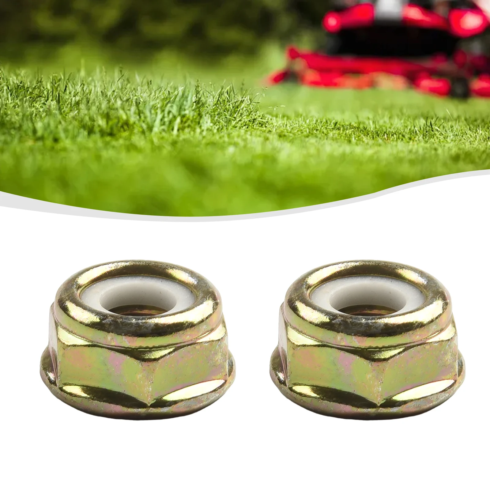 2PCS M10 X 1.25 Left Handed Thread Nut For Lawn Trimmer For Brushcutter With 17mm Wrench Opening For Consistent Performance Use