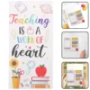 Teaching is A Work of Heart Sticky Notes Set Blackboard Self-Stick Note Pads Teacher Appreciation Gift Writing Memo Pads School 3