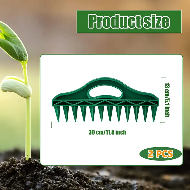 Hordozható Magban A Talaj Ásó Hatszögletű Piramis Kialakítása Sima Fogantyúval, Amely Alkalmas Magok Ültetésére - Image 3