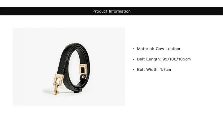 BEAUTODAY Brown Belts Women Genuine Leather Solid Slender Ladies Designer Jeans Dress Brand Accessories Waistband 91092